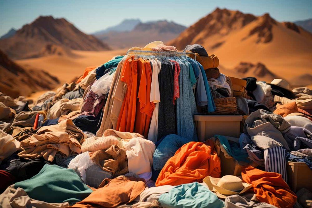 Discarica abiti nel deserto