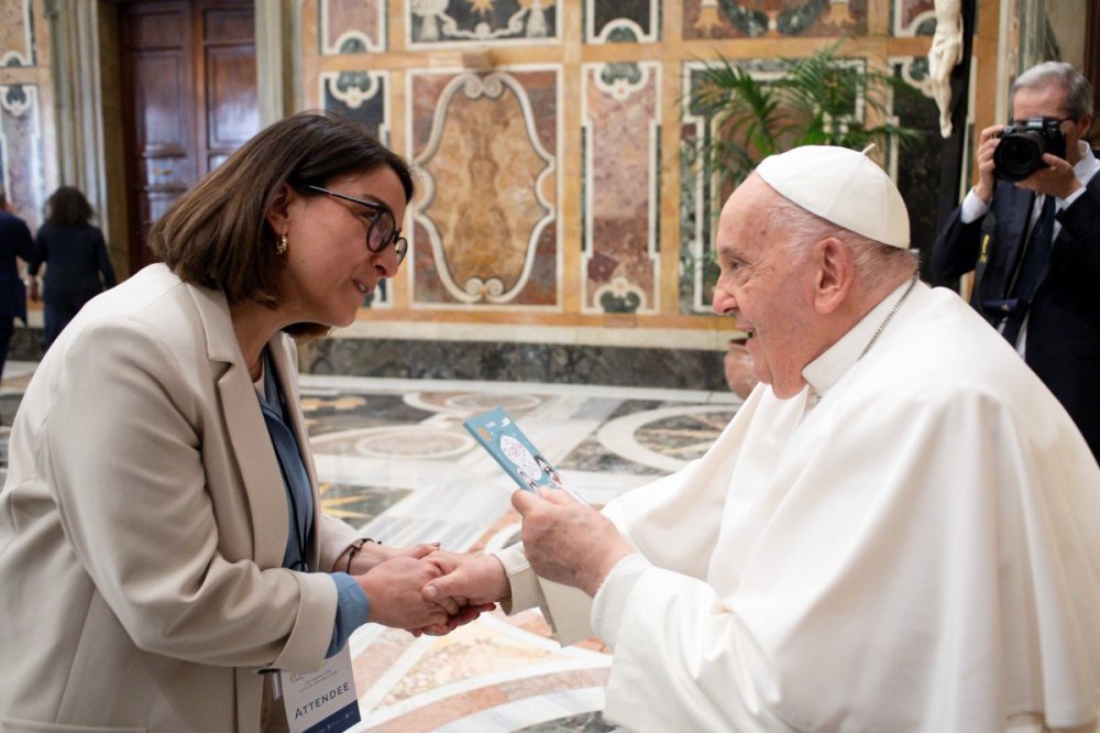 Mariella Matera con Papa Francesco